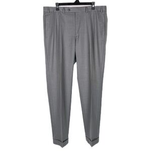 Lauren Ralph Lauren Men 38x32 Dress Pants Pleated Cuffed Slacks Gray EUC